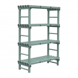 Jackstack Eurostelling 120x50cm – Kunststof Modulair Rek + GRATIS Vlonder