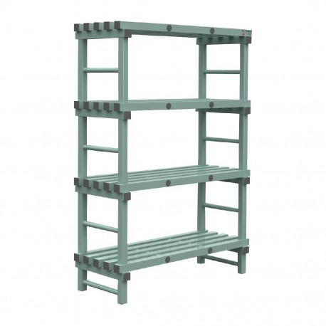 Jackstack Eurostelling 120x50cm – Kunststof Modulair Rek + GRATIS Vlonder