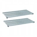 Metro Max Q Schappen voor 46 cm Diepe Stelling 122 cm - Set van 2 - Grijs