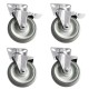 Buffalo Vogue zwenkwielen (4 stuks) – accessoire voor modulaire rekken CP829-A