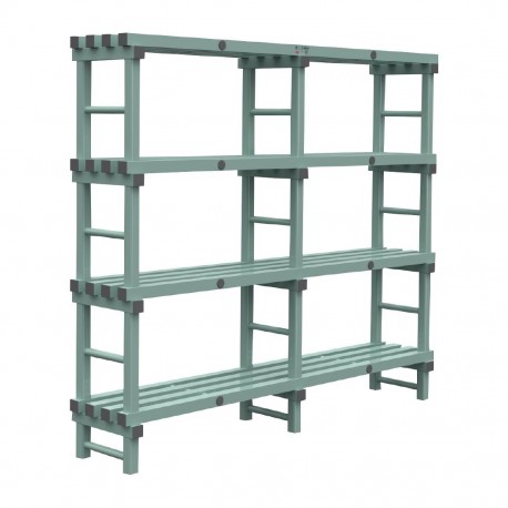 Jackstack Kunststof Eurostelling 200x40cm - SPECIALE AANBIEDING + GRATIS Vlonder