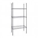 Nisbets Essentials 3-laags gecoat stellingsysteem 1820 x 915 x 457mm - modulair rek in staal