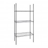Nisbets Essentials 3-laags gecoat stellingsysteem 1820 x 915 x 457mm - modulair rek in staal