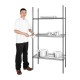 Nisbets Essentials 3-laags gecoat stellingsysteem 1820 x 915 x 457mm - modulair rek in staal