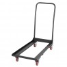 Bolero opvouwbare trolley voor klapstoelen - zwart gepoedercoat staal