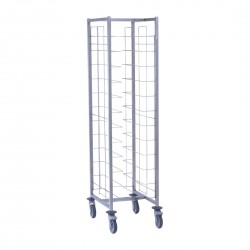 Tournus Bordenstapelwagen RVS 12 niveaus - Serveerwagen Zilver