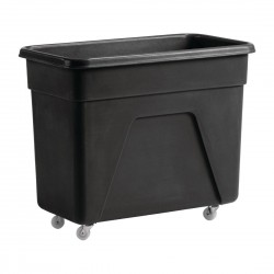 Zwarte polyethyleen serveerwagen medium 160L - 67x81,5x45,5cm
