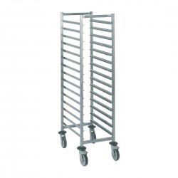 Tournus GN 1/1 stellingwagen 15 niveaus RVS – zilver