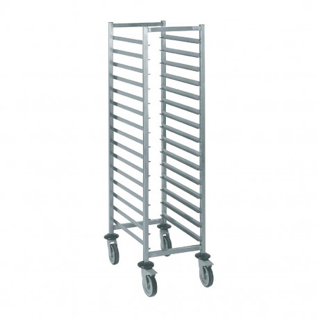 Tournus GN 1/1 stellingwagen 15 niveaus RVS – zilver