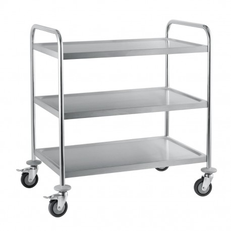 Craven RVS serveerwagen met 3 etages – Zilver