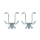 Metro Max Q L-vorm schapverbinders – set van 2 stuks, staal, zilver