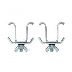Metro Max Q L-vorm schapverbinders – set van 2 stuks, staal, zilver