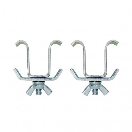 Metro Max Q L-vorm schapverbinders – set van 2 stuks, staal, zilver