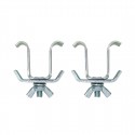 Metro Max Q L-vorm schapverbinders – set van 2 stuks, staal, zilver