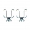 Metro Max Q L-vorm schapverbinders – set van 2 stuks, staal, zilver