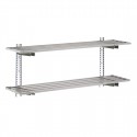 Gastro-M RVS Wandplankset 2 Niveaus 100x100x40cm – Complete Montageset