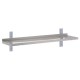 Gastro-M Complete wandplank 1 niveau 120x40cm RVS - volledige montageset (excl. schroeven)