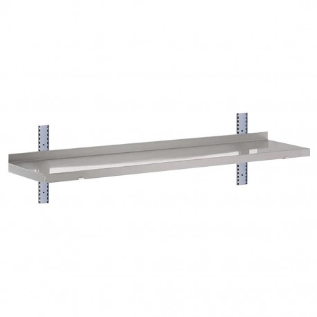 Gastro-M Complete wandplank 1 niveau 120x40cm RVS - volledige montageset (excl. schroeven)