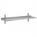 Gastro-M Complete wandplank 1 niveau 120x40cm RVS - volledige montageset (excl. schroeven)