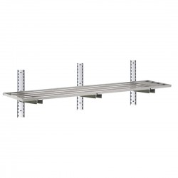 Gastro M RVS wandschap 160x40 cm - compleet schapsysteem 1 niveau (montageset excl. schroeven)