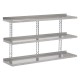 RVS wandrek 3 niveaus 160x40cm - Gastro M complete montageset