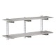 Gastro-M RVS wandrek 2 niveaus 180x40cm - complete montageset