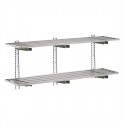 Gastro-M RVS wandrek 2 niveaus 180x40cm - complete montageset