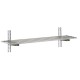 Gastro-M RVS wandplank 120x40 cm - complete montageset, 1 niveau
