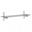 Gastro-M RVS wandplank 120x40 cm - complete montageset, 1 niveau