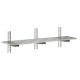 Gastro-M RVS wandplank 140x40cm - complete montageset, 1 niveau