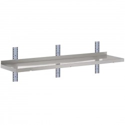 Gastro-M RVS wandplank 1-laags 140x40 cm - complete montageset