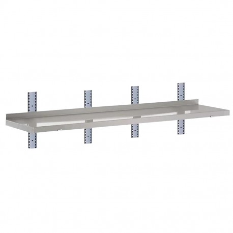 Gastro-M RVS wandschap 200x40cm - complete montageset met 1 niveau