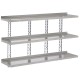 Gastro M RVS Wandstelling 3 Niveaus 200x40cm - Complete Montageset