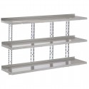 Gastro M RVS Wandstelling 3 Niveaus 200x40cm - Complete Montageset