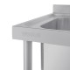 Vogue RVS spoeltafel met dubbele spoelbak links 150x60cm