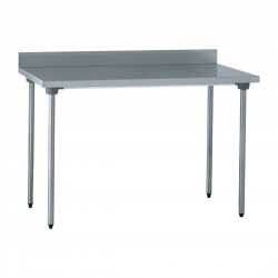 Tournus RVS Werktafel met Achteropstand 140cm - Zilver