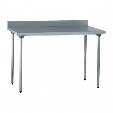 Tournus RVS Werktafel met Achteropstand 140cm - Zilver