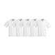 Whites Boston Unisex Koksbuis Wit M – Set van 5 (Katoen & Gerecycled Polyester)