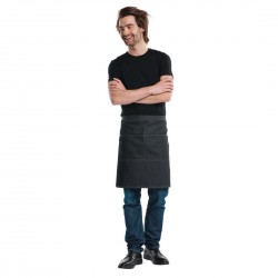 Chaud Devant sloof Black Denim - Zwart Polykatoen Schort 90x50cm