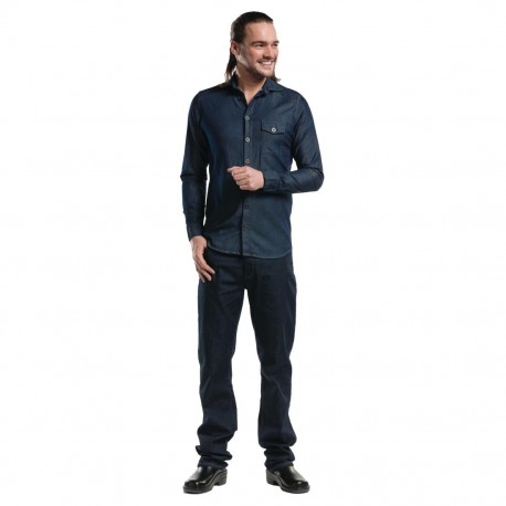Chaud Devant Blue Denim Stretch heren blouse S – Katoenmix
