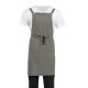 Southside katoenen halterschort khaki – unisex serveerschort met vintage look