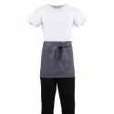 Whites korte sloof grijs – heupschort katoen/polyester met voorvak