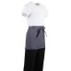 Whites korte sloof grijs – heupschort katoen/polyester met voorvak
