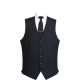 Herengilet 5 knopen zwart – maat XS – polyester serveerkleding
