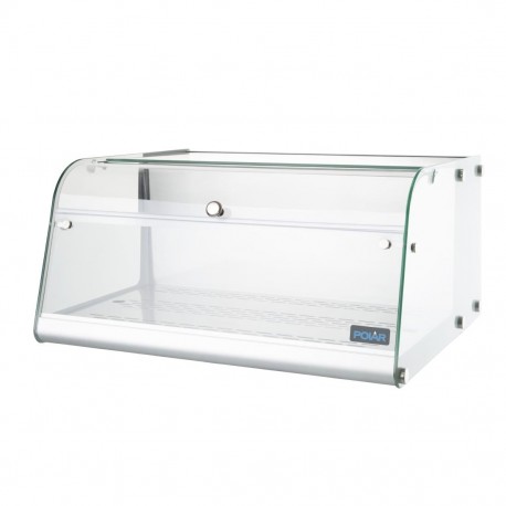 Polar G-serie aanrecht zelfbedieningsvitrine – RVS & glas – 40L – Zilver