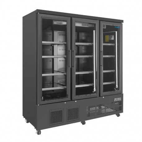 Polar G-Series driedeurs multideck vriezer 1156L – zwarte display koeling van staal