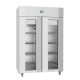 Polar U-serie dubbeldeurs display vriezer – 1400L RVS energiezuinig staand vriesvak