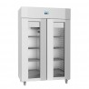 Polar U-serie dubbeldeurs display vriezer – 1400L RVS energiezuinig staand vriesvak