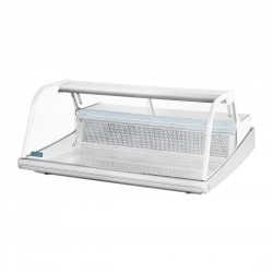 Polar G-serie vis koelvitrine 225L – Display koelkast RVS & Glas, Wit