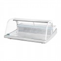 Polar G-serie vis koelvitrine 225L – Display koelkast RVS & Glas, Wit
